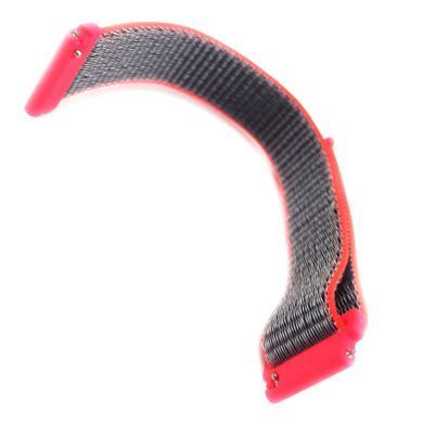 Ремешок Bonchic Nylon для Xiaomi Amazfit Bip/Bip Lite/Bip S Lite/GTR 42mm/GTS/ TicWatch S2/TicWatch E Gray-Red BNL00GR02-22