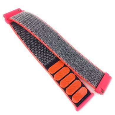 Ремешок Bonchic Nylon для Xiaomi Amazfit Bip/Bip Lite/Bip S Lite/GTR 42mm/GTS/ TicWatch S2/TicWatch E Gray-Red BNL00GR02-22