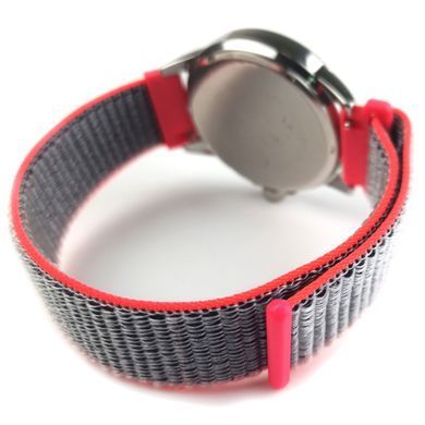 Ремешок Bonchic Nylon для Xiaomi Amazfit Bip/Bip Lite/Bip S Lite/GTR 42mm/GTS/ TicWatch S2/TicWatch E Gray-Red BNL00GR02-22