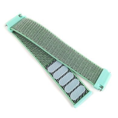Ремешок Bonchic Nylon для Xiaomi Amazfit Bip/ Bip Lite/ GTR 42mm/GTS/ TicWatch S2/ TicWatch E Gray-Turquoise BNL00GR03-22