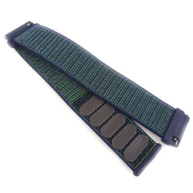 Ремешок Bonchic Nylon для Xiaomi Amazfit Bip/ Bip Lite/ GTR 42mm/GTS/ TicWatch S2/ TicWatch E Green Blue BNL00GN01-20XI
