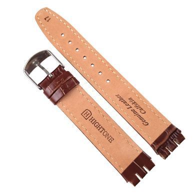 Кожаный ремешок для часов Swatch коричневый ширина 17 мм Hightone HT-901